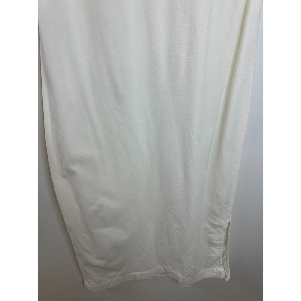 Everlane Organic Cotton Sleeveless Shirt Dress Cream Medium Side Slit Minimalist - Picture 8 of 12